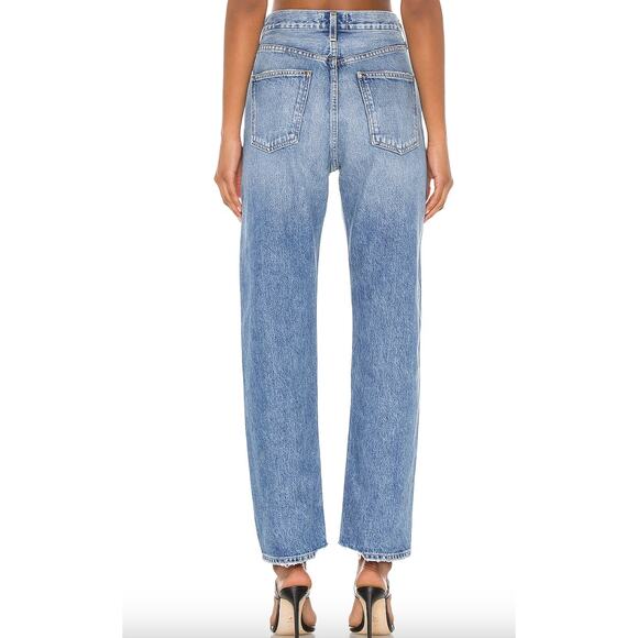 AGOLDE 90's High Rise Loose Fit Straight Leg Ripped Jeans Size 26 - Picture 3 of 9